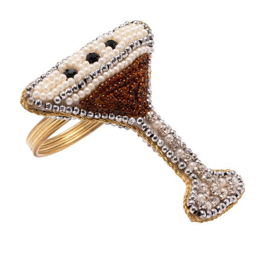 Napkin ring espresso martini brown H7cm#