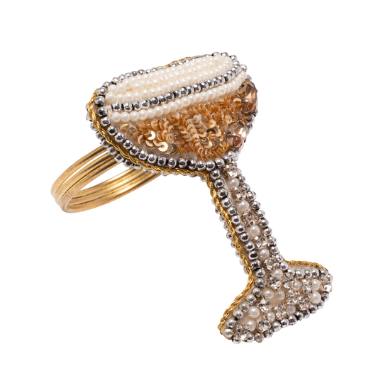 Napkin ring cocktail gold H7cm#
