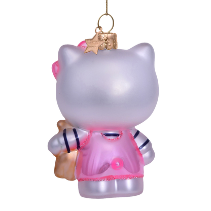 Ornament glass Hello Kitty pink w/bear H9cm w/box