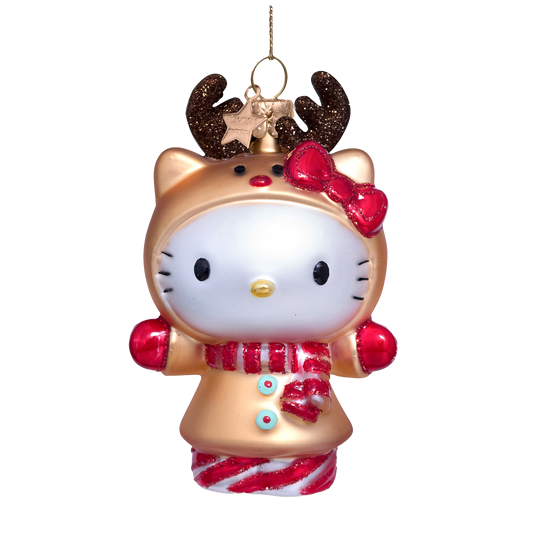 Ornament glass Hello Kitty reindeer H10cm w/box