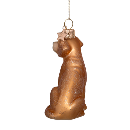 Ornament glass blond matt labrador H8.5cm#