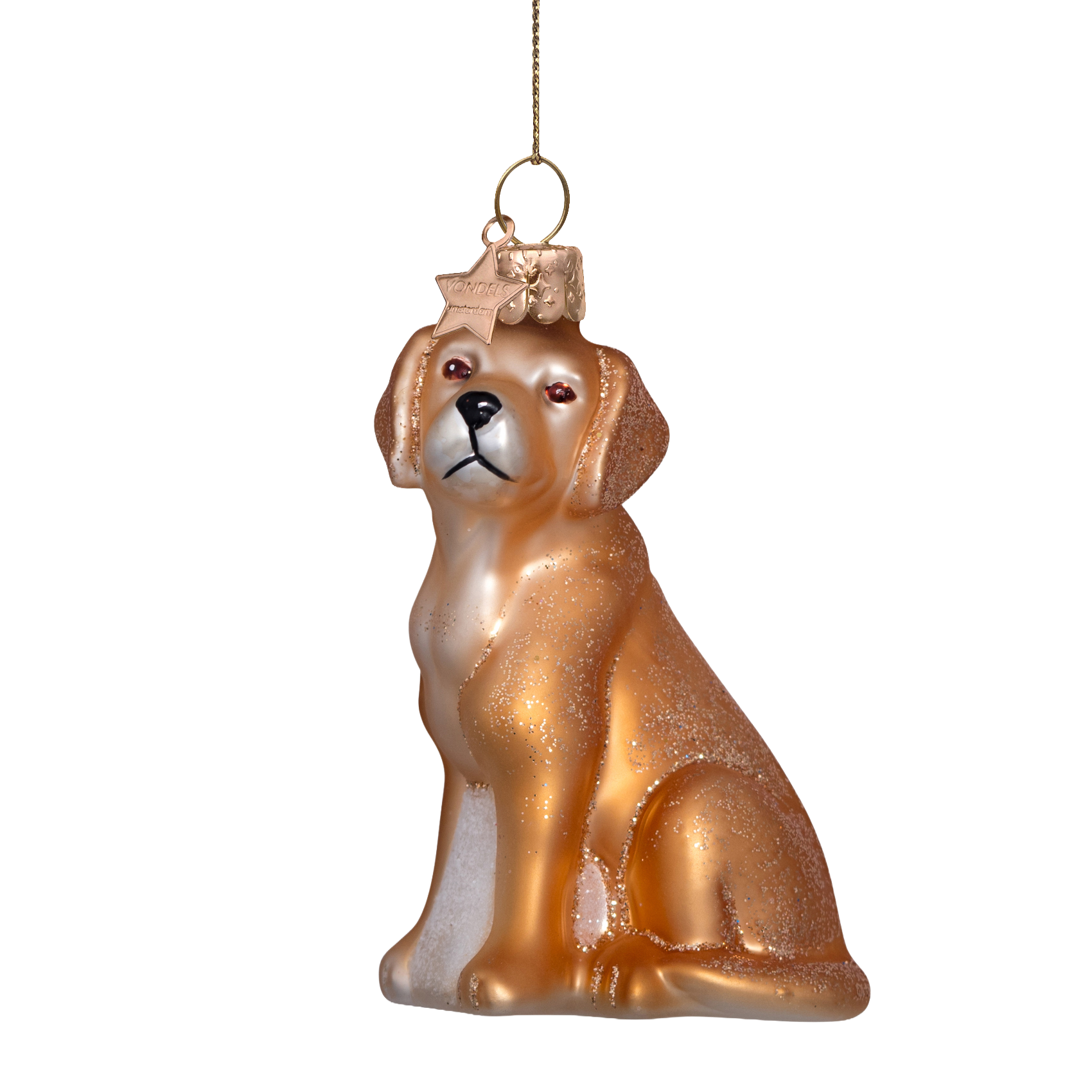 Ornament glass blond matt labrador H8.5cm#