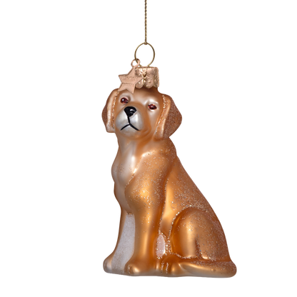 Ornament glass blond matt labrador H8.5cm#