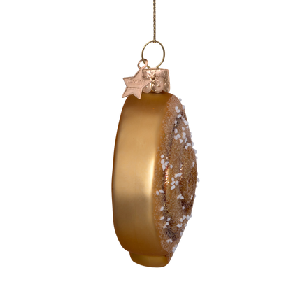 Ornamentglas, braun matt, Zimtschnecke, H8cm