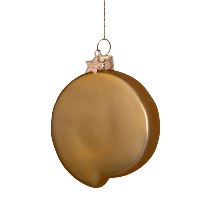 Ornamentglas, braun matt, Zimtschnecke, H8cm