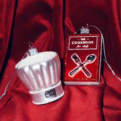 Dekorative Kochmütze aus Glas und Silber, H7cm