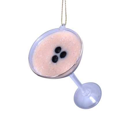 Ornament glass brown espresso martini  H9cm