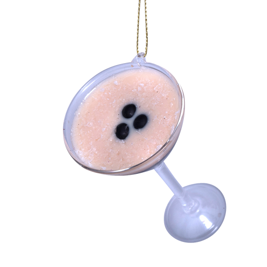 Ornament glass brown espresso martini  H9cm