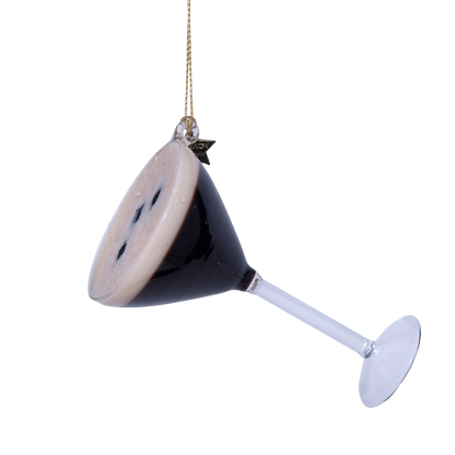 Ornament glass brown espresso martini  H9cm