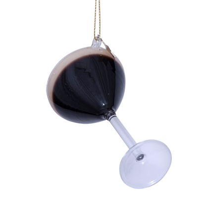 Ornament glass brown espresso martini  H9cm