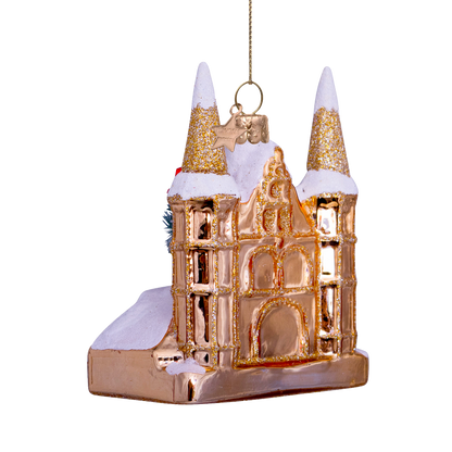Ornament glass gold De Sneeker Waterpoort H9.5cm#