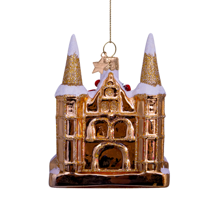 Ornament glass gold De Sneeker Waterpoort H9.5cm#