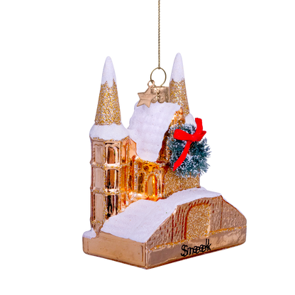Ornament glass gold De Sneeker Waterpoort H9.5cm#