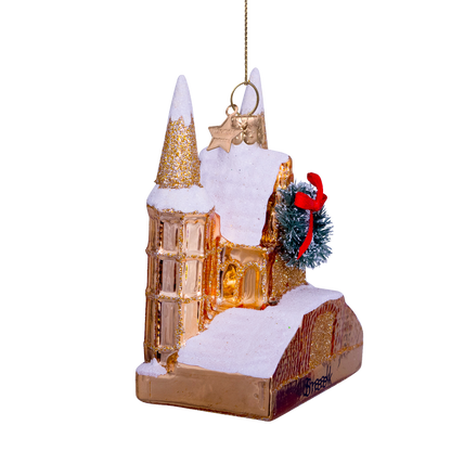 Ornament glass gold De Sneeker Waterpoort H9.5cm#