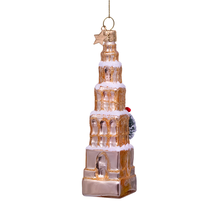 Ornament glass gold Martinitoren Groningen H12.5cm#