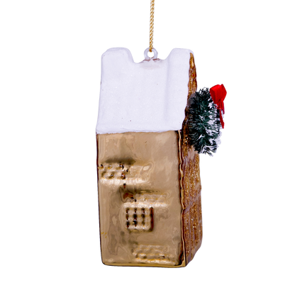 Ornament glass gold canal house H8.5cm