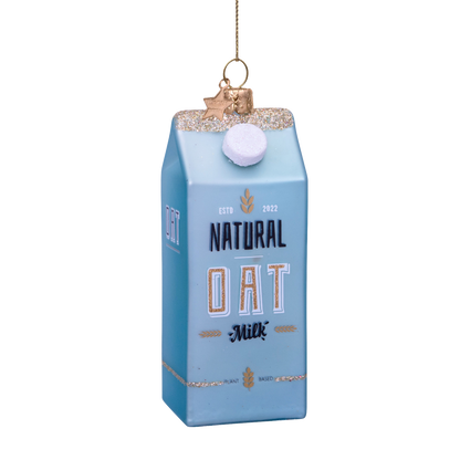 Ornament aus Glas, Hafermilch, H 11 cm