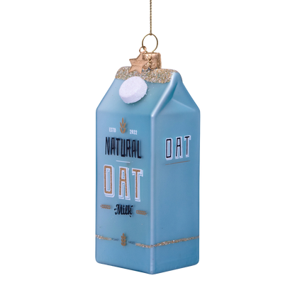 Ornament aus Glas, Hafermilch, H 11 cm