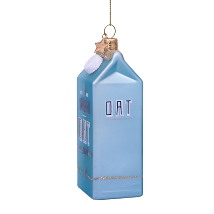 Ornament aus Glas, Hafermilch, H 11 cm