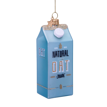 Ornament aus Glas, Hafermilch, H 11 cm
