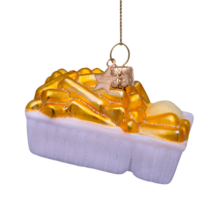 Ornament glass basket fries w/mayonnaise H6cm