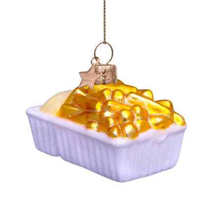 Ornament glass basket fries w/mayonnaise H6cm