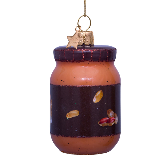 Ornament glass pindakaas H7.5cm#