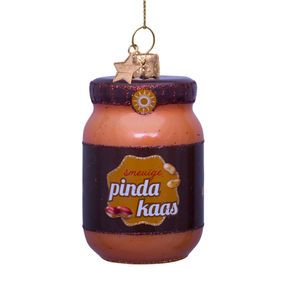 Ornament glass pindakaas H7.5cm#