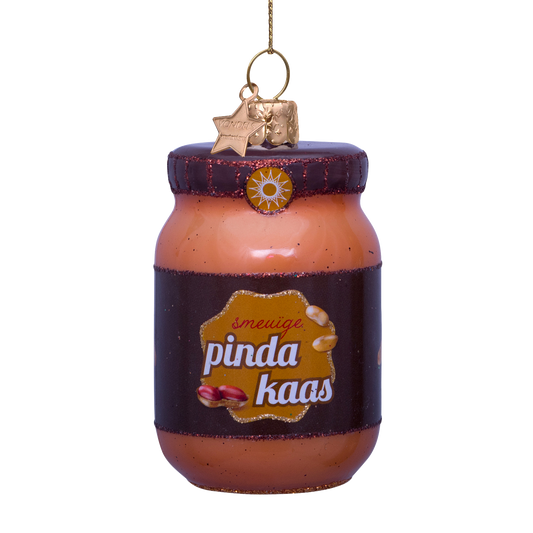 Ornament glass pindakaas H7.5cm#