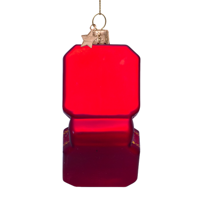 Ornamentglas rot für Ihre Ringbox H7,5cm#