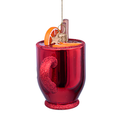 Ornament glass glühwein H8.5cm