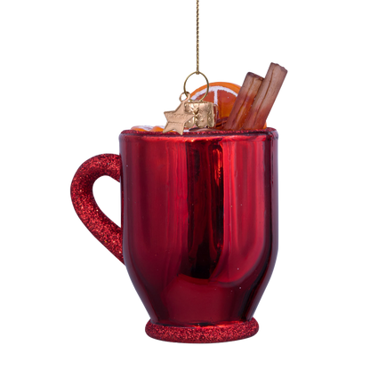 Ornament glass glühwein H8.5cm