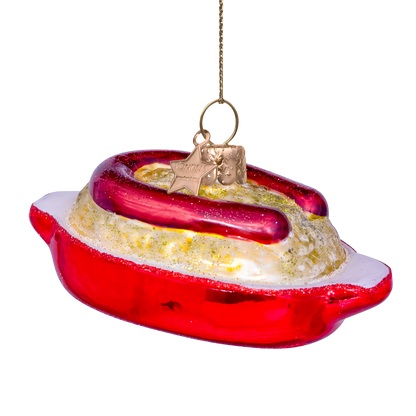 Ornament glass boerenkool met worst H4.5cm#