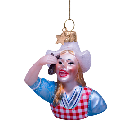 Ornament glass haring meisje H7cm