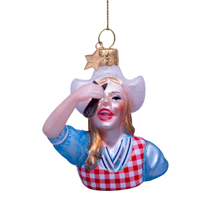 Ornament glass haring meisje H7cm