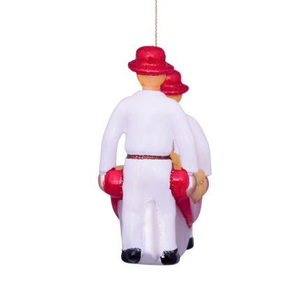 Ornament glass white kaasdragers Alkmaar H7cm#