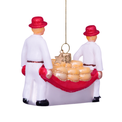 Ornament glass white kaasdragers Alkmaar H7cm#