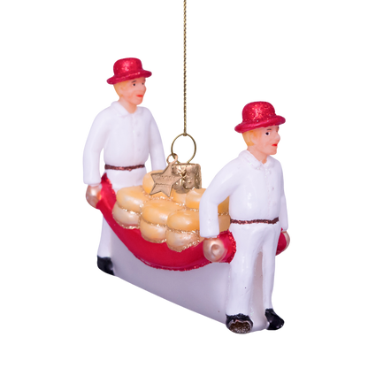 Ornament glass white kaasdragers Alkmaar H7cm#