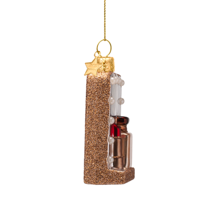 Ornament glass multicolor varity mirror w/lights H8.5cm