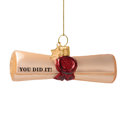 Ornamentglas beige matt Diplomurkunde H3cm