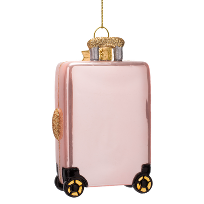 Dekorativer Glaskoffer in Opalrosa, Höhe 10 cm