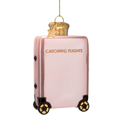 Dekorativer Glaskoffer in Opalrosa, Höhe 10 cm