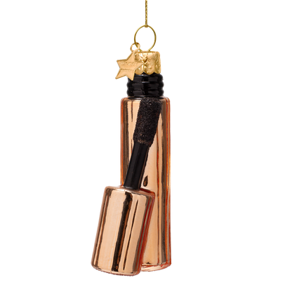 Ornament glass shiny copper mascara H9cm
