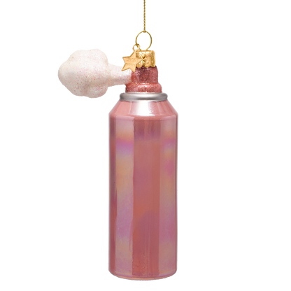 Ornament glass pink oil hairspray H11.5cm