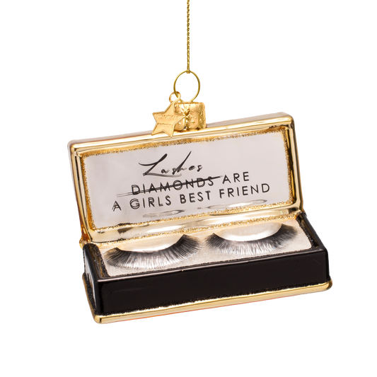 Ornament glass black fake lashes H7cm