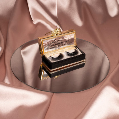 Ornament glass black fake lashes H7cm