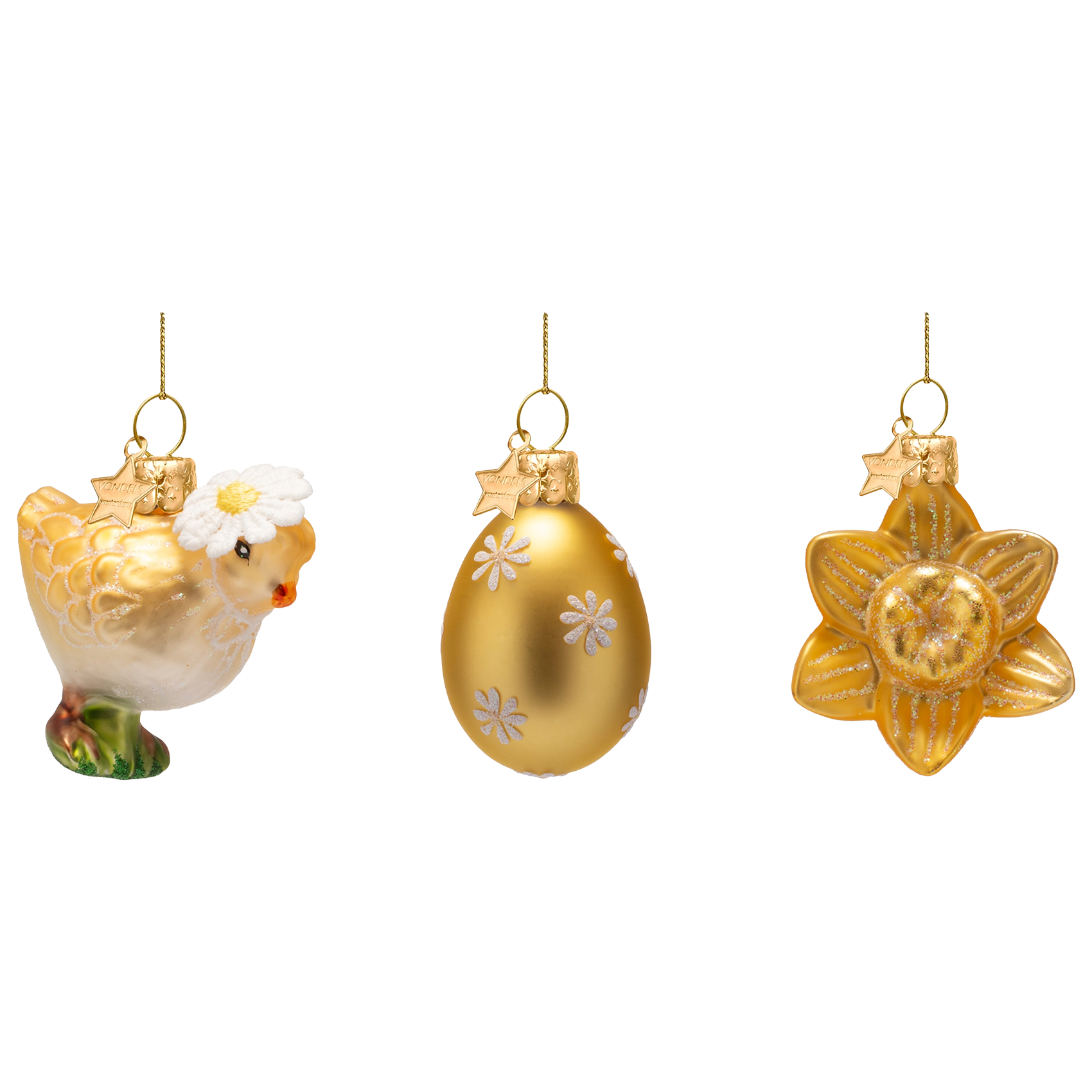 Ornament glass Easter set Miss Flower w/box