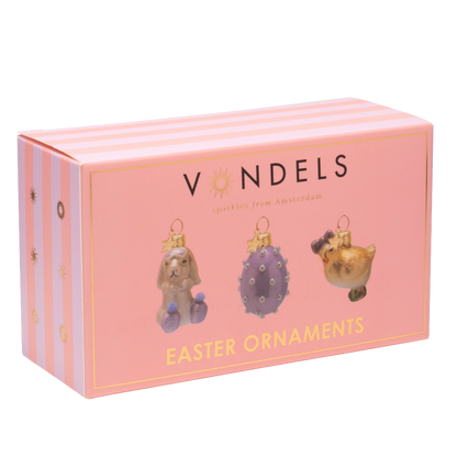 Oster-Ornament-Glas-Set „Sleepover and Pearls“ mit Box#