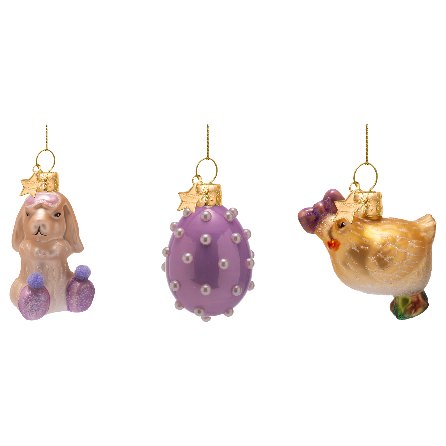 Oster-Ornament-Glas-Set „Sleepover and Pearls“ mit Box#