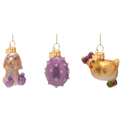 Oster-Ornament-Glas-Set „Sleepover and Pearls“ mit Box#